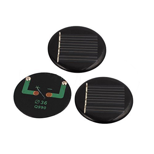 N/A 3 x 36 mm Diameter Polycrystalline Solar Cell Panel Module Charge Board