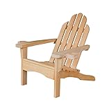 Amish Casual Heavy Duty Adirondack Chair with Cup Holder in Unfinished -...