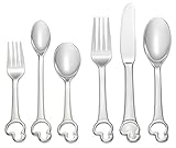 Oneida Duckling 6 Piece Fine Flatware Child Progress Set, 18/10 Stainless Steel