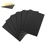 FIFIFO 6 Pcs Adhesive Foam Padding, Closed Cell Foam Sheet 12in X 8in X 1/8in, Anti-Slip Neoprene Rubber Pad,1/2' Thick Sticky Foam, Soundproof and Anti Vibration