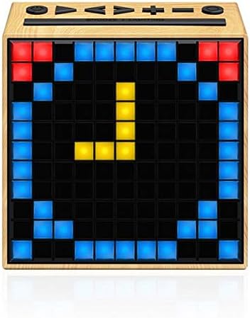 Divoom Timebox speaker displaying a digital clock