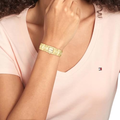 Image of Tommy Hilfiger Ivy Quartz Analog with Multicolor Dial Gold Stainless Steel Strap Watch for Women - TH1782787