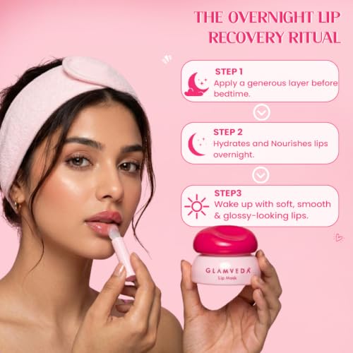 Image of Glamveda Rice PDRN Lip Recovery Mask 3.5g | Overnight Lip Repair Mask with Rice PDRN & Hyaluronic Acid | Deep Hydration & Glossy Lip Treatment for Dry Lips