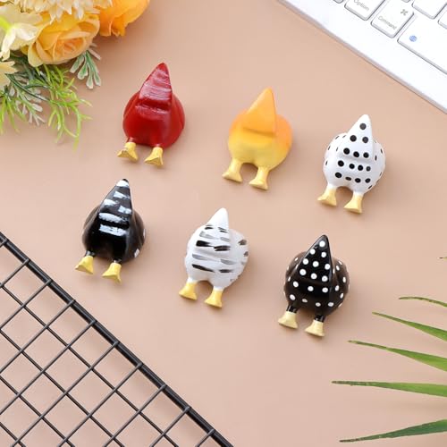12 Imánes Decorativos de Resina con Diseño de Pollo miniatura 2
