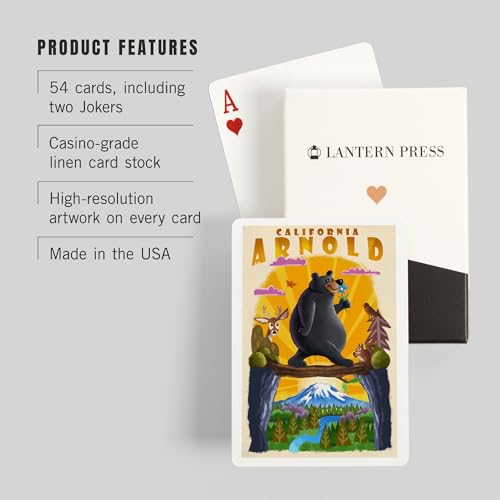Lantern Press Arnold, California, Baraja Póker 52 Cartas miniatura 3