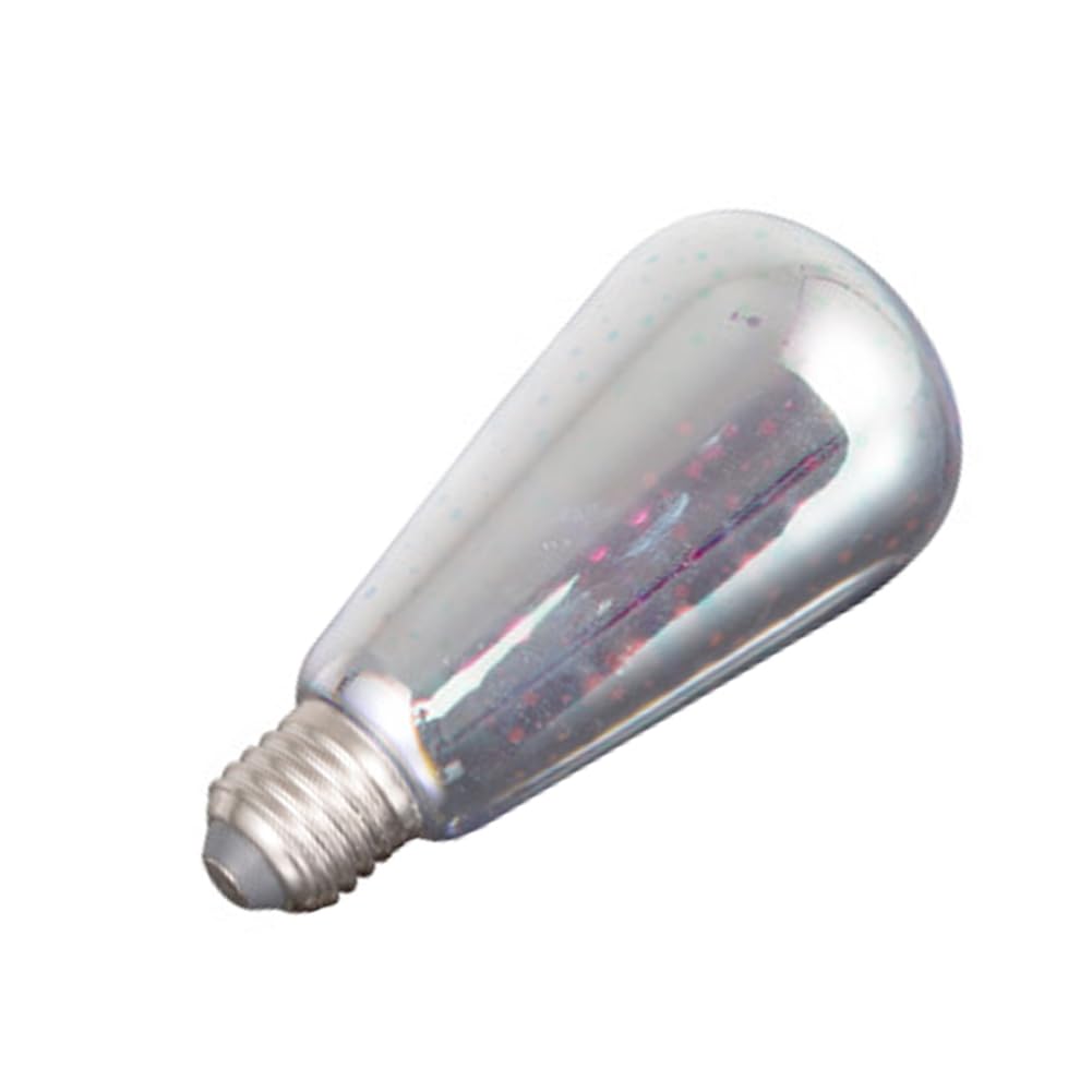 HTU Multicolor Light Bulb 125lm Disco Light Bulb 3D Colorful Firework Stained Glass Light Bulb 4.5W Fairy Last Up to 30000H for Holiday Christmas Decoration