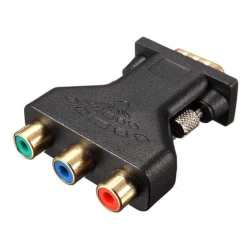 Adaptador RGB 3 RCA hembra a VGA 15 pines D-sub miniatura 1
