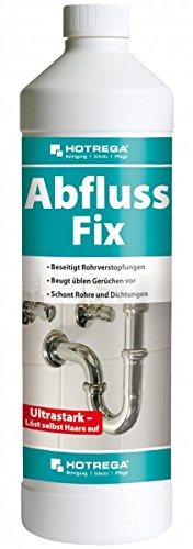 HOTREGA Abfluss Fix 1 l - Wirkungsvollen & schnellen Beseitigung hartnäckigster Rohrverstopfungen Cover