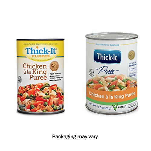 Thick-It Pureed Protein Variety Pack for Dysphagia (IDDSI), Digestible Swallowing Aid, Made with Real Ingredients, Simple-to-Use, 14 & 15 oz Cans (12 Pack)