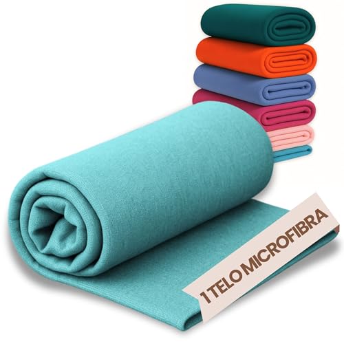 SONIT - Telo Mare Microfibra - Telo Mare e Palestra Ultra Leggero Asciugatura Rapida - Asciugamano Microfibra per Spiaggia, Sport e Viaggi 90x160 cm - Verde Acqua