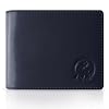 Full-Grain Leather Wallet for Men, Minimalist Slim Mens Bifold RFID Blocking Wallet with Cash Pocket, 8 Card Slots (Sapphire Navy)