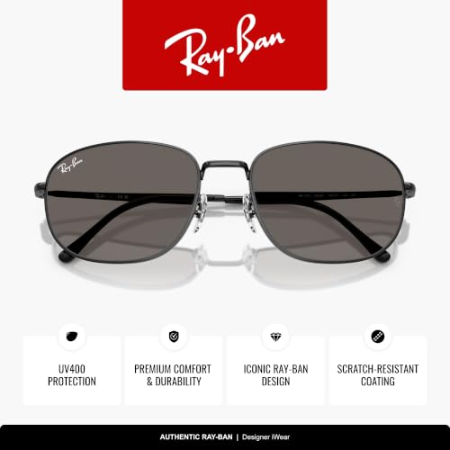 Ray-Ban Sunglasses for Men for Women, RB Black/Grey/Dark Grey, 60mm - image 3