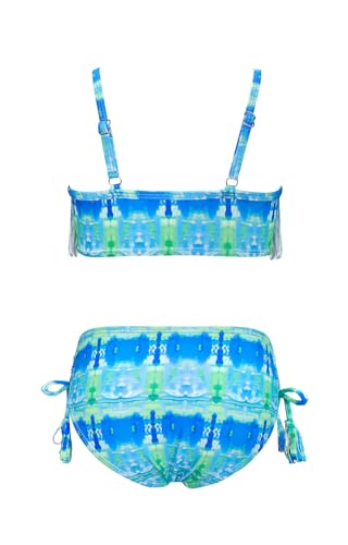SHEKINI Girls Tie Side Sports Tassel Bikini Set Printing Two-Piece Swimsuit2