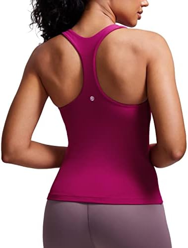 CRZ YOGA Ladies Butterluxe Tank Tops Racerback Sportowy top do jogi i fitnessu z wbudowanym biustonoszem