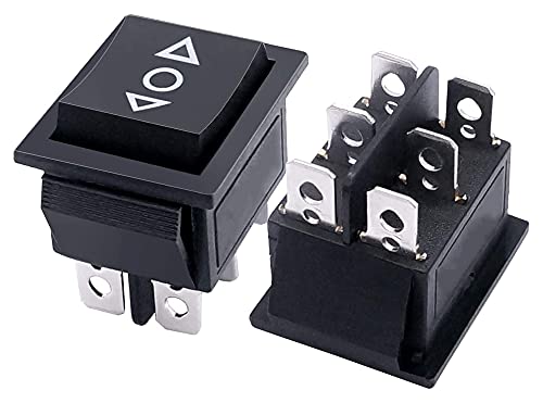 Interrupteur à bascule 3 positions momentané DPDT double circuit AC 250V