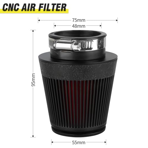 Image of NIBBI 24mm Carburetor with CNC 48mm Air Filter kit,PE24 Carburetor fit for 150cc Pit Bike,Upgrade for SSR150cc Apollo150cc X-PRO150cc