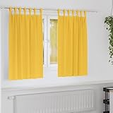 Couleur: Jaune moutarde INLIFE Rideaux occultants avec Anneaux 2 pcs Jaune moutarde-4107613