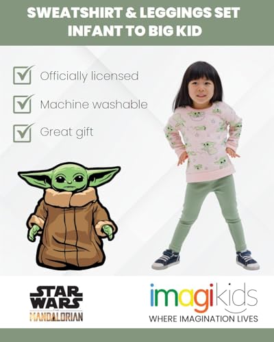 STAR WARS The Mandalorian Fleece Sweatshirt and Leggings Outfit Set Infant to Big Kid3