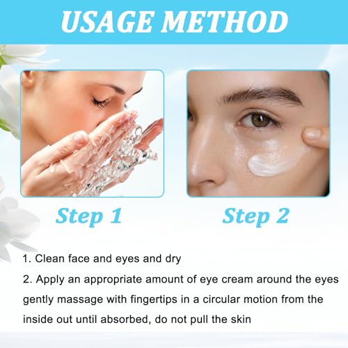 Phix Caffeine Eye Cream Caffeine Eye Cream 2 Pieces Eye Cream for Dark Circles and Puffy Eyes Suitable for Lightening Dull Eye Skin Improving Eye Bags and Dark Circles - Image 7