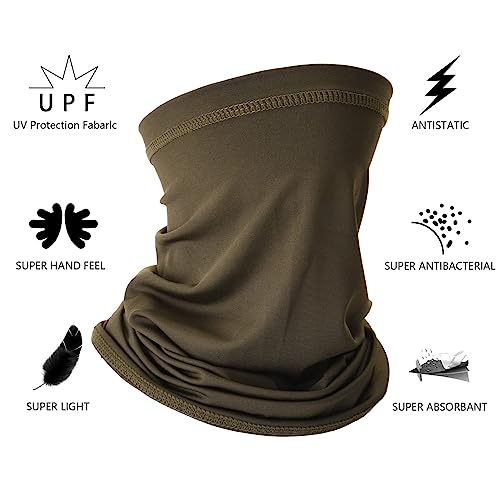 Face Cover Scarf 6 PCS Multifunctional Headwear Bandana Sun UV Protection Face Masks Neck Gaiter Scarf Sunscreen Breathable Bandana Sun Protection Cycling Running for Men Women, One Size