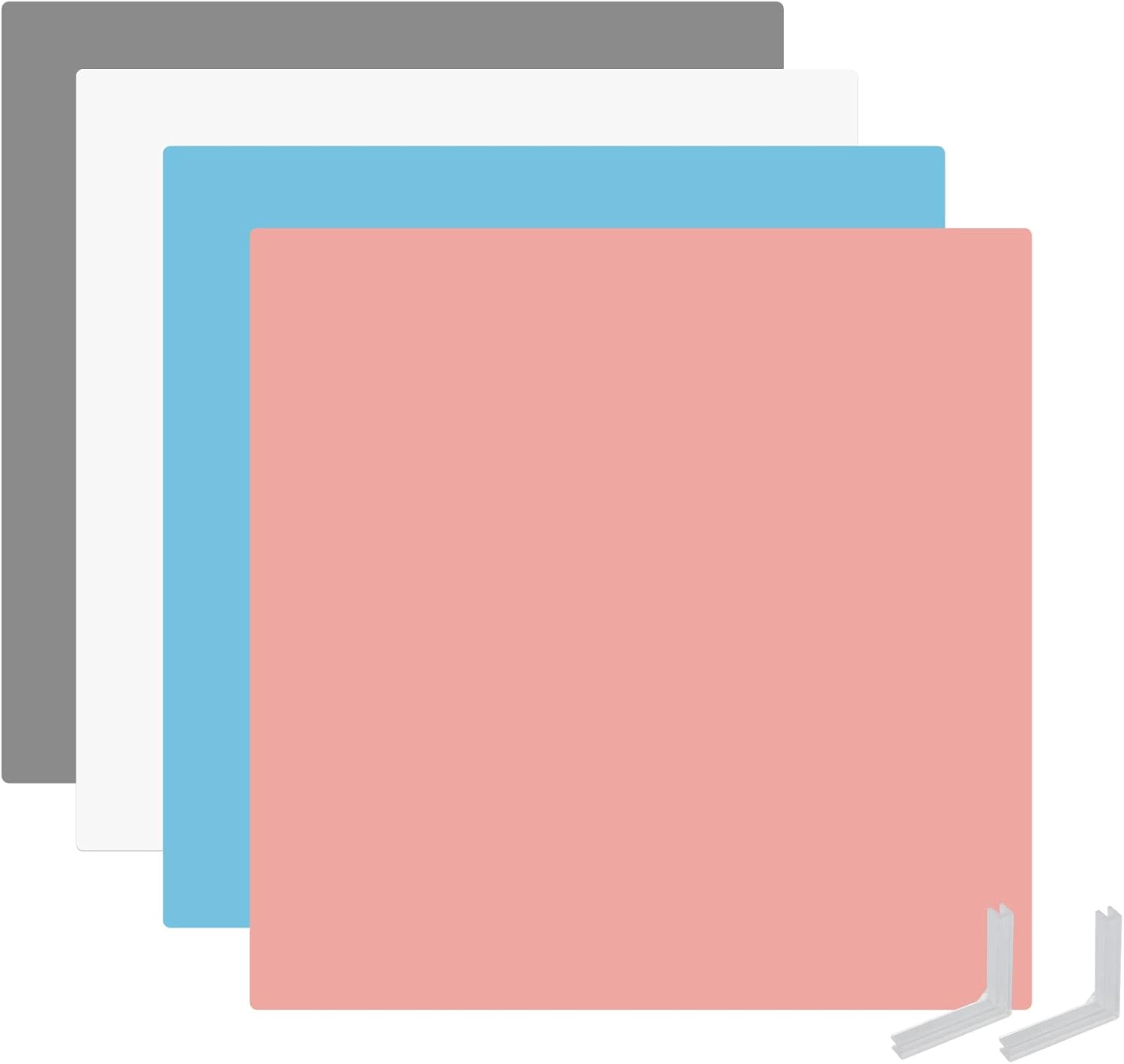 Selens,Juego de 2 tableros de fondo para fotografía, 55x55 cm, doble cara, impermeable, para alimentos, fondo plano, para estudio fotográfico, accesorios de productos pequeños, fotógrafo, 4 colores