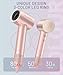Cosy Companions High-Speed Ionic Hair Dryer, 150000 RPM Brushless Motor for 2-5 Min Fast Drying, Low Noise Blow Dryer Reduces Frizz & Heat Damage, Lightweight Hair Dryer with Diffuser & Nozzle, Pink