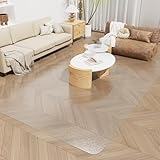 SALLOUS Area Rug for Living Room, 8'x12' Plastic Floor Mat for Home, Waterproof Vinyl Area Mat for Dining Room, Kitchen, Bedroom, Non-Slip Hard Floor Protector Desk Mat for Home Office (Clear)