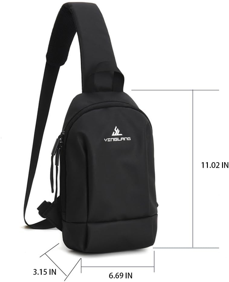 Crossbody Bag for Men Women, Waterproof Lightweight Sling Chest Bag, Casual Daypack for Daily, Travel, Hiking(Purple)