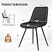 Aivermeil Modern Dining Chairs Set of 4, Quality Faux Leather Upholstered Dining Chairs with Metal Legs, Dinner Chairs for Dinning Room Kitchen, Black