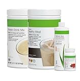 Herbal Advanced Program 4 in 1 kit F1+Protein Drink Mix+herbal tea + Aloe mandarin (4in1, Cookies 'n Cream)