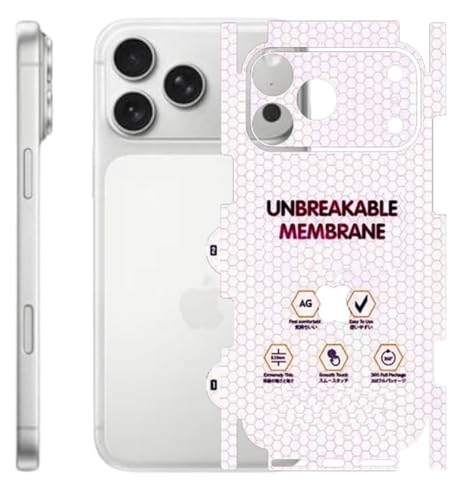 Image of NISHTECH Matte Finish Full Body Cover Back Protector Compatible with iPhone 17 Pro | Unbreakable Membrane Scratch Guard Full Fit Protective, Case Friendly, (Back & Side) (Pack of 1)