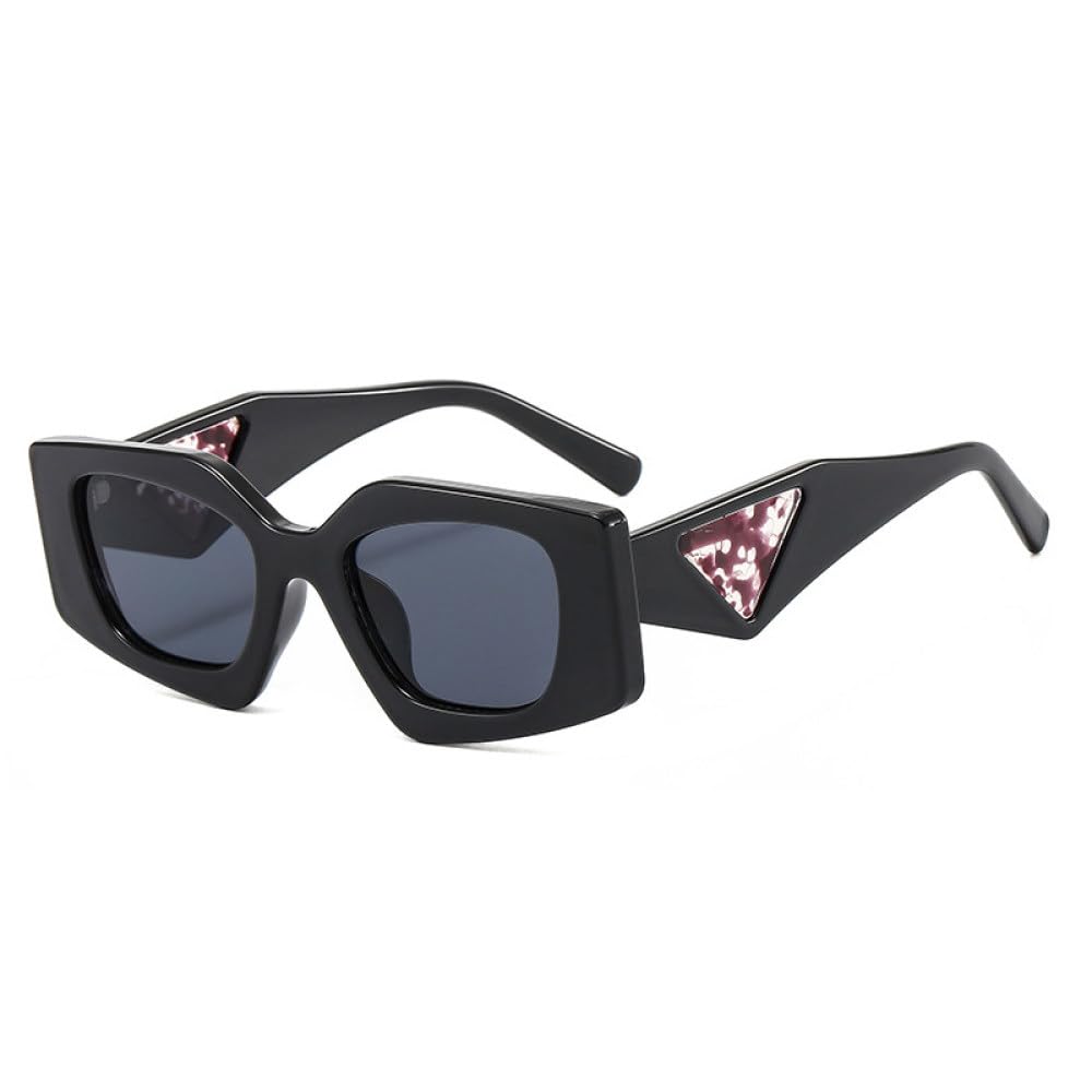 Occhiali da Sole poligonali alla Popolari da Donna Retro tonalità di Colore Gelatina uv400 Montatura per Occhiali Trasparente da Uomo