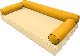 MH GLOBAL |SLIPCOVER ONLY| S6 Contrast Piped Trim Bolster SlipCover Crib Size 50