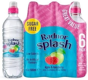 Radnor Still Apple & Raspberry Flavoured Water Drink 500ml x 24 Bottles | Refreshing Mixed Fruit Flavour | Low Calorie Soft Drink | School, Office & On-The-Go