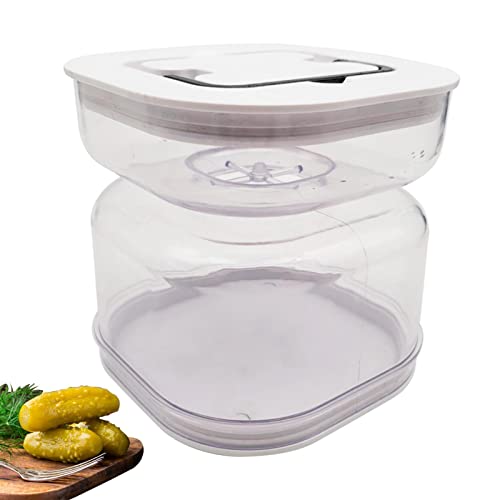 Wenmin Tarro de encurtidos sellado - Recipiente para alimentos para tarros de decapado a prueba de fugas | Tarros de decapado reciclables Contenedor de alimentos Cuadrado Cocina Latas