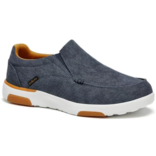 Herren Arch Support Slip-On Loafers Walking Schuhe: Unterstützende Bequeme weiche Kissen Slip-On Loafers, High Arch Verstellbare Passform Casual Aktive Vegane Reise Stehende Mode Sneaker Größe 42