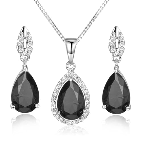 JIANGXIN Black Onyx 925 Sterling Silver...