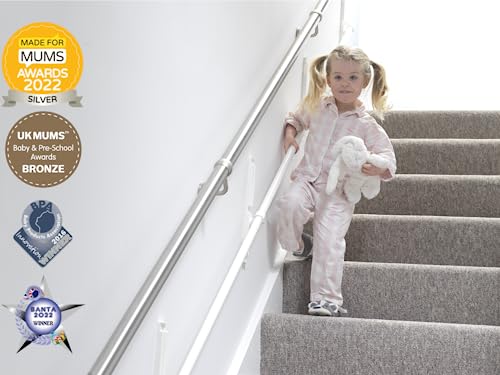 KiddieRail Adjustable Handrail to Help Safeguard Your Child On The Stairs (Standard Configuration) - Image 3