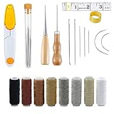 Equipado con una variedad de tamaños de agujas de coser de piel: agujas de diferentes tamaños y formas, incluyendo agujas triangulares, agujas romas, agujas curvas, etc.