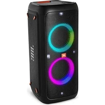 JBL PartyBox 310 Wireless Bluetooth Party Speaker with Built-in Dynamic Lighting Karaoke Mode Powerful Bass and JBL App Support Black