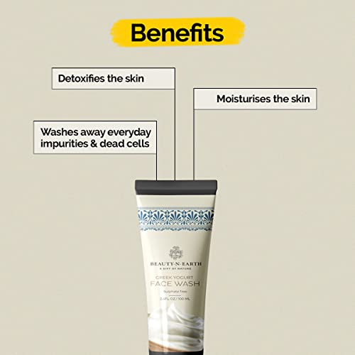 Image of BEAUTYNEARTH Greek Yogurt Facewash - All Skin Type Natural Face Wash for Women & Men - Paraben & Sulphate Free (100ml)