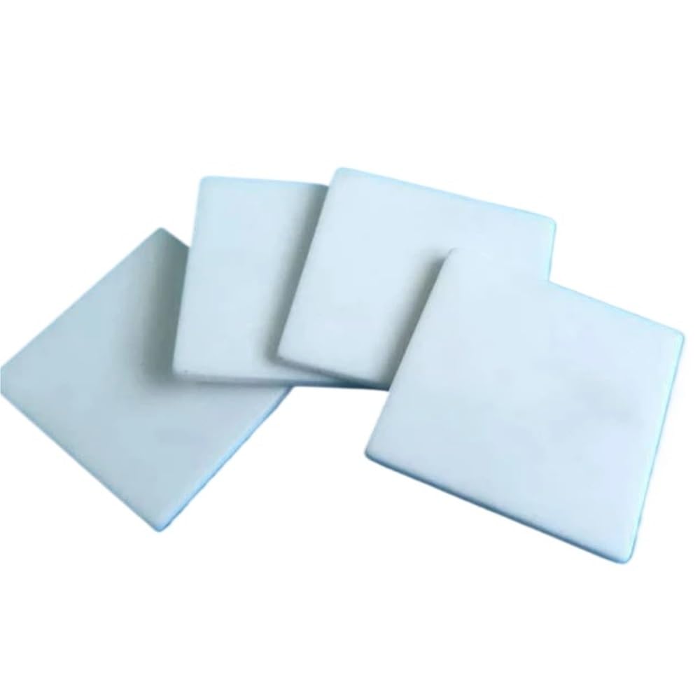 Feuille de céramique d'alumine Substrat en céramique carré Non poreux résistant aux hautes températures, feuille de d'alumine for tampon refroidissement for machines 1 pièce(30x30x1mm)