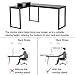 Computer Desk, ZCH L-Shaped Large Corner PC Laptop Study Table Workstation Gaming Writing Desk for Home Office - Free Monitor Stand - Wood & Metal - Black Wood Grain