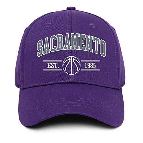 Sacramento Hat Women Snapback Embroidered Mesh Adjustable Trucker Hats For Mens Baseball Cap Dad Hat Sports Fans Gifts Purple #TOP4