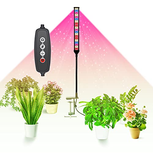 New Improved Grow Light With Clip Led Growing Light Full Spectrum For Indoor Plants With Timer,Plant Growing Lamps With Adjustable Tripod&Gooseneck,4 Switch Modes 6 Brightness Settings , 1 Head Pro) #TOP28