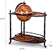 LDAILY Globe Bar, 34.5”Wood Wine Bar Stand with Wheels, Bottom Shelf & Old World Map, 16 Century Italian Replica Globe Bar Liquor Cabinet, Large Capacity Bar Cart for Home, Restaurant, Party