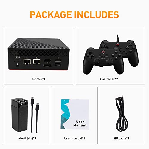 Kinhank Mini Pc Game Box, Super Console X Pc Chili Video Games Console Built In 120000+Games, Amd Ryzen 5 4500U, Win11Pro & Batocera 33 System In 1, 16G Ddr4 Ram, 4K Three-Screen Display (2 Gamepads) #TOP6