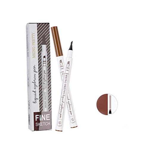 S SNUOY Waterproof Eyebrow Tattoo Pen Long-lasting Liquid eyebrow pen for Eyes Makeup Stays on All Day Black