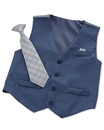 Vittorino Boys 4 Piece Suit Set With Vest, Dress Shirt, Bow Tie, Pants & Pocket Square | Big & Little Kids Formal Apparel #TOP1