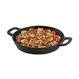 Amig - Gusseisen Wok - Ø31 cm - Gleichmäßige Wärmeverteilung und hohe Widerstandsfähigkeit - Für Kohle- oder Gasgrills - Mod. AM38